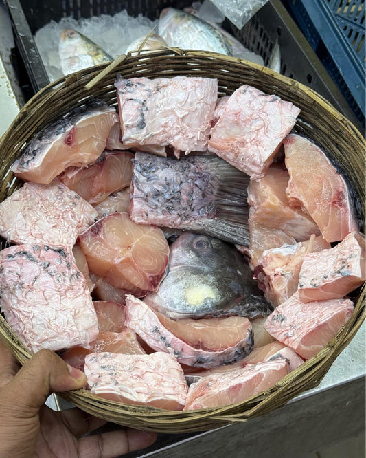 নদীর রুই ৫ কেজি প্লাস থেকে সারে ৫ কেজি সাইজ পারকেজি- 830/-