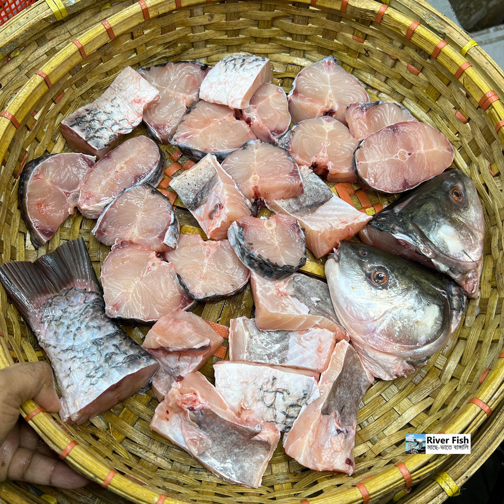 নদীর রুই- তিন থেকে সারে ৩ কেজি সাইজ পারকেজি- ৫৯০/-